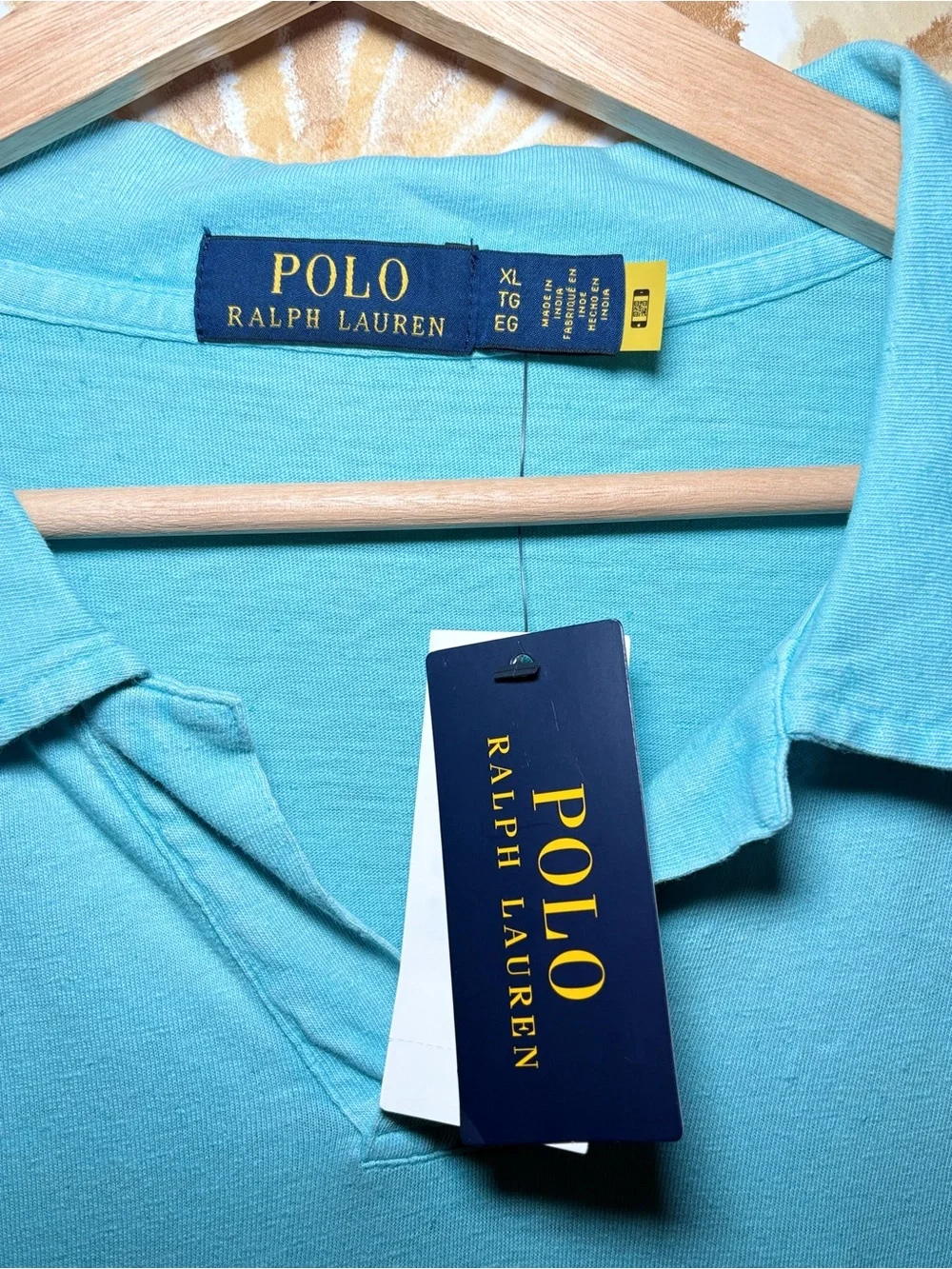 NWT Polo Ralph Lauren Aqua Blue Pocket Polo Shirt Country Club Coastal Preppy